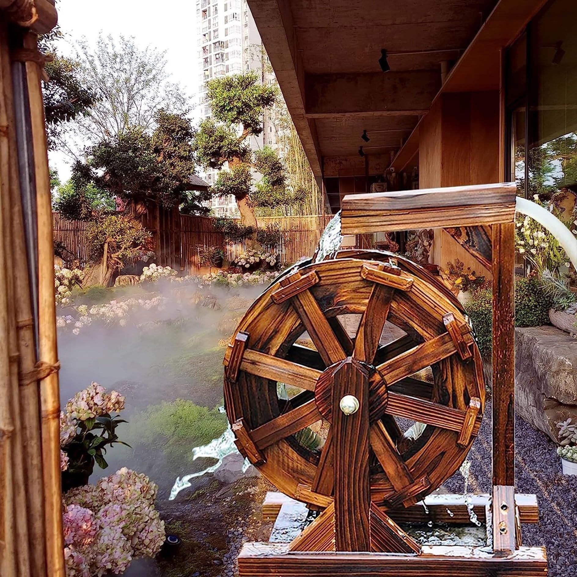 木製の車輪 水車 インテリア装飾用 【公式通販】